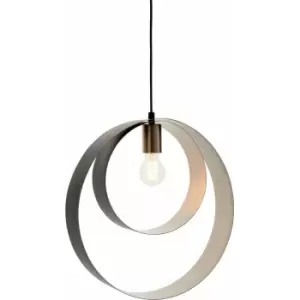 Ceiling Pendant Light Brushed Nickel Plate & Matt Black 10W LED E27