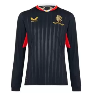 Castore Rangers Replica Away Longsleeve Shirt 2021 2022 Mens - Black