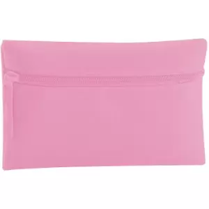 Quadra Classic Zip Up Pencil Case (Pack of 2) (One Size) (Classic Pink)