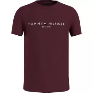 Tommy Hilfiger Logo Crew Neck T Shirt - Red