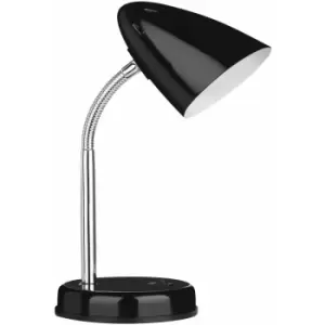 Premier Housewares Black Gloss Desk Lamp