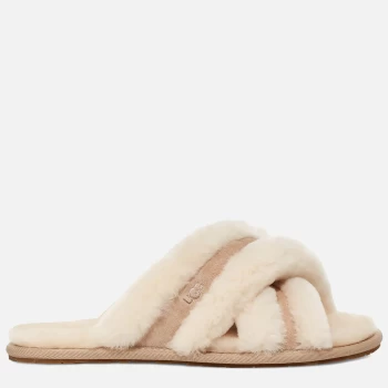 UGG Womens Scuffita Sheepskin Slide Slippers - Sand - UK 7