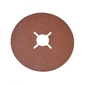 Faithfull FAIAD11524 Fibre Backed Sanding Disc 24G Coarse Brown Pack of 25