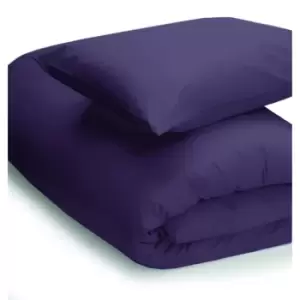 Easy Care Minimum Iron Duvet Cover Super King Mauve