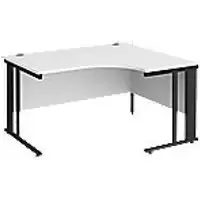 Dams International Right Hand Ergonomic Desk MCM14ERKWH 1,400 x 1,200 x 725 mm