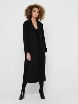 ONLY Long Trenchcoat Women Black