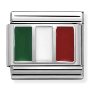 Nomination CLASSIC Silvershine Flags Italy Charm 330207/16