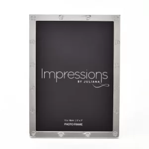 Impressions Silver Colour with Embossed Detail Frame 5" x 7"