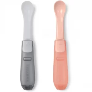 Skip Hop Easy Fold Travel Spoons (Grey & Coral)