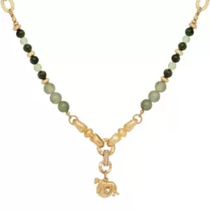 Green 'Majesty Lioness' Charm Necklace