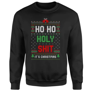 Ho Ho It's Christmas Unisex Sweatshirt - Black - 3XL - Black