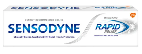 Sensodyne Rapid Relief Whitening Toothpaste 75ml