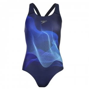 Speedo Wave Swimsuit Ladies - Blue