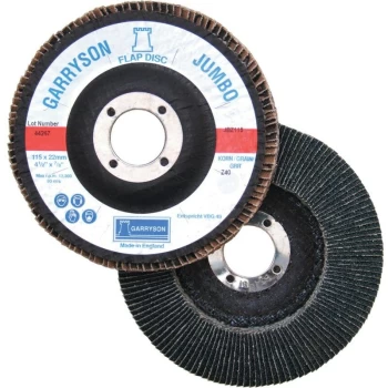 JBZ115060 115MM Zirc Flap Disc Grit 60 - Garryson