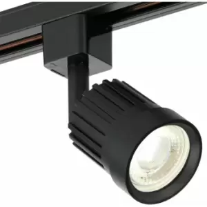 Loops - Adjustable Ceiling Track Spotlight Matt Black Round 10W Cool White LED Downlight