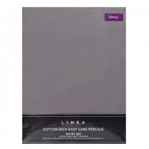 Linea Cotton Rich Duvet Set - Grey