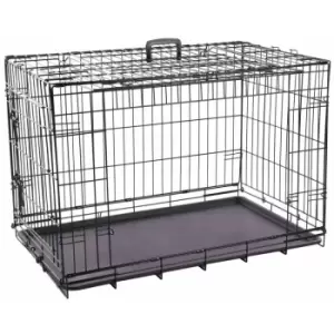 Wire Cage with Sliding Door Nyo L 93x59x62.5cm Black - Flamingo