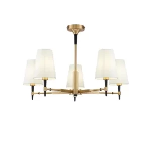 Zaragoza Chandelier Brass, 5 Light, E14