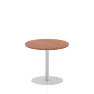 Italia 800mm Poseur Round Table Walnut Top 725mm High Leg