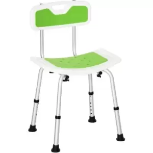 Homcom - Shower Stool for the Elderly and Disabled, Adjustable Shower Stool - Green