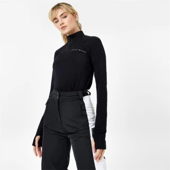 Jack Wills Base Layer Zip Up Ski Top - Black