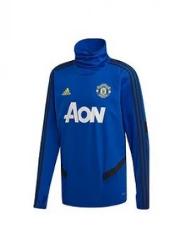 adidas Manchester United 19/20 Warm Up Top - Blue, Size 3XL, Men