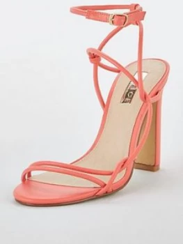 OFFICE Hope Heeled Sandals - Coral Pink, Coral Pink, Size 5, Women