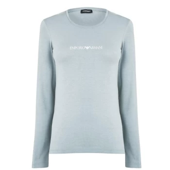 Emporio Armani Underwear Knitted Long Sleeve T Shirt - Blue 24634