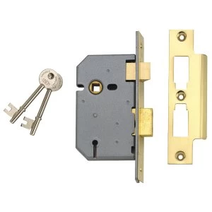 Union 2277 3 Lever Mortice Sashlock Satin Chrome 65mm 2.5" Box