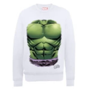 Marvel Avengers Assemble Hulk Chest Sweatshirt - White - L