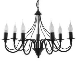 Sollux Chandelier Minerwa 7 Black