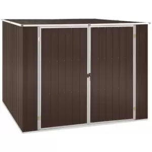 Garden Shed Brown 195x198x159cm Galvanised Steel Vidaxl Brown