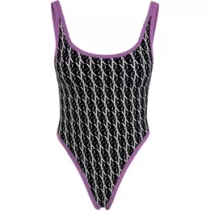 Calvin Klein Scoop Back One Piece Swimsuit Womens - Black