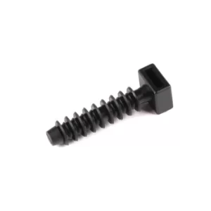 Cable Tie Mount, Wall Plug 6MM Fixing Hole (Pk-100)