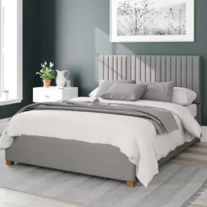 Aspire Grant Upholstered Ottoman Bed Eire Linen Grey Super King