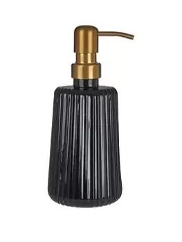 Premier Housewares Ticino Brittany Black Glass Lotion Dispenser