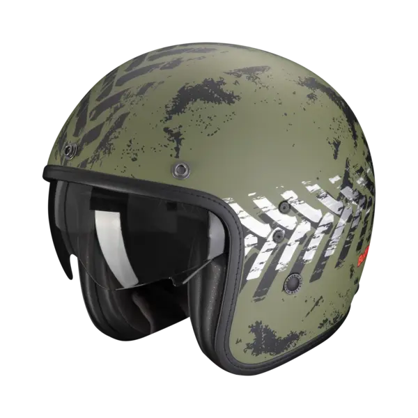 Scorpion Belfast Evo Nevada Matt Green-Silver Jet Helmet L