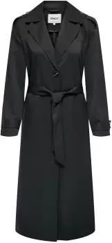 Only ONLLINE X-LONG TRENCHCOAT NOOS OTW Trenchcoat black