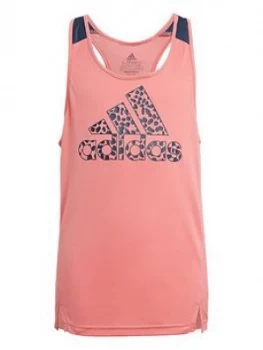 Adidas Girls Leo Tank Top - Pink/Navy