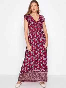 Long Tall Sally Red Border Print Maxi Dress, Red, Size 16, Women