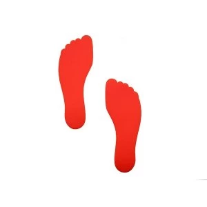 Foot Floor Marker (Pack of 6) Red