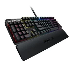 Asus TUF GAMING K3 Mechanical Gaming Keyboard, Aluminum-Alloy Top Cover, N-key Rollover, USB 2.0 Passthrough, RGB Lighting