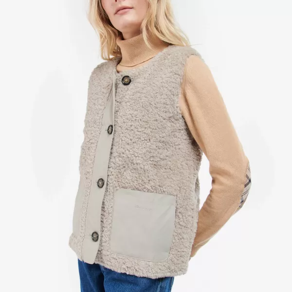 Barbour Kintra Liner Faux Fur and Shell Gilet - UK 14