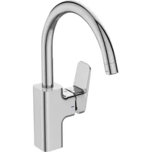 Ideal Standard Ceraplan Round Mono Mixer Kitchen Tap in Chrome Brass