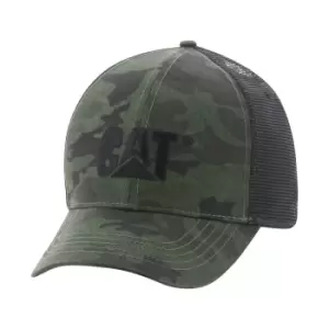 Caterpillar Camo Logo Baseball Cap (One Size) (Grey)