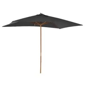 Outsunny Wooden Rectangular Parasol - Grey