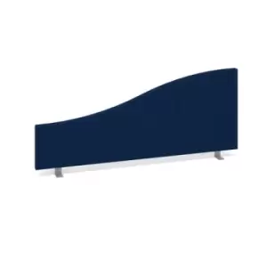 Wave desktop fabric screen 1000mm x 400mm/200mm - blue