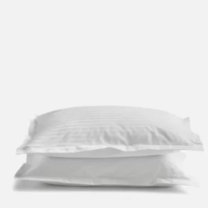 ESPA Home T400 100% Cotton Sateen Stripe Pillowcase White (pair)