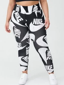 Nike Nsw Icon Clash Printed Legging (Curve) - Black