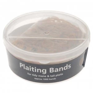 Shires Plaiting Bands Tub - Brown